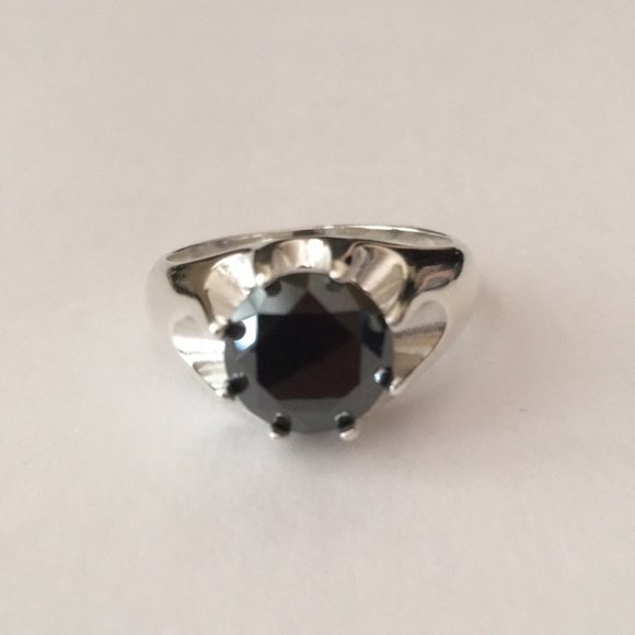 3.32cts Genuine Black Diamond Ring - Picture 2 of 12